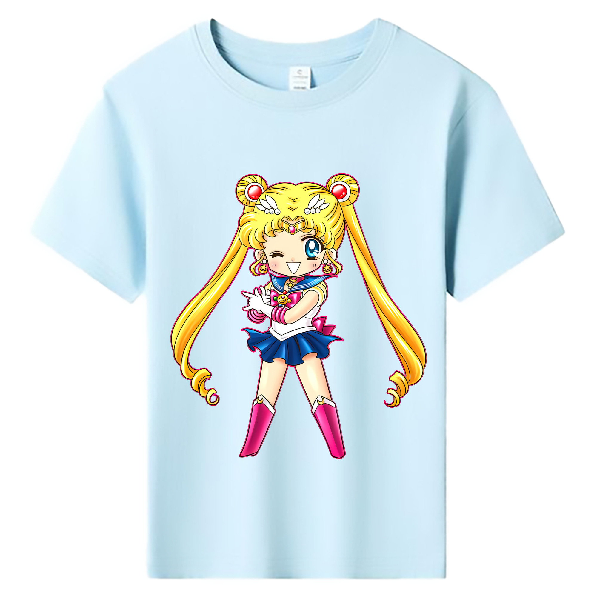 （画像用） 美少女戦士セーラームーン 月野 うさぎ つきの うさぎ Sailor Moon Tsukino Usagi 綿100％キッズTシャツ（フロントプリント）